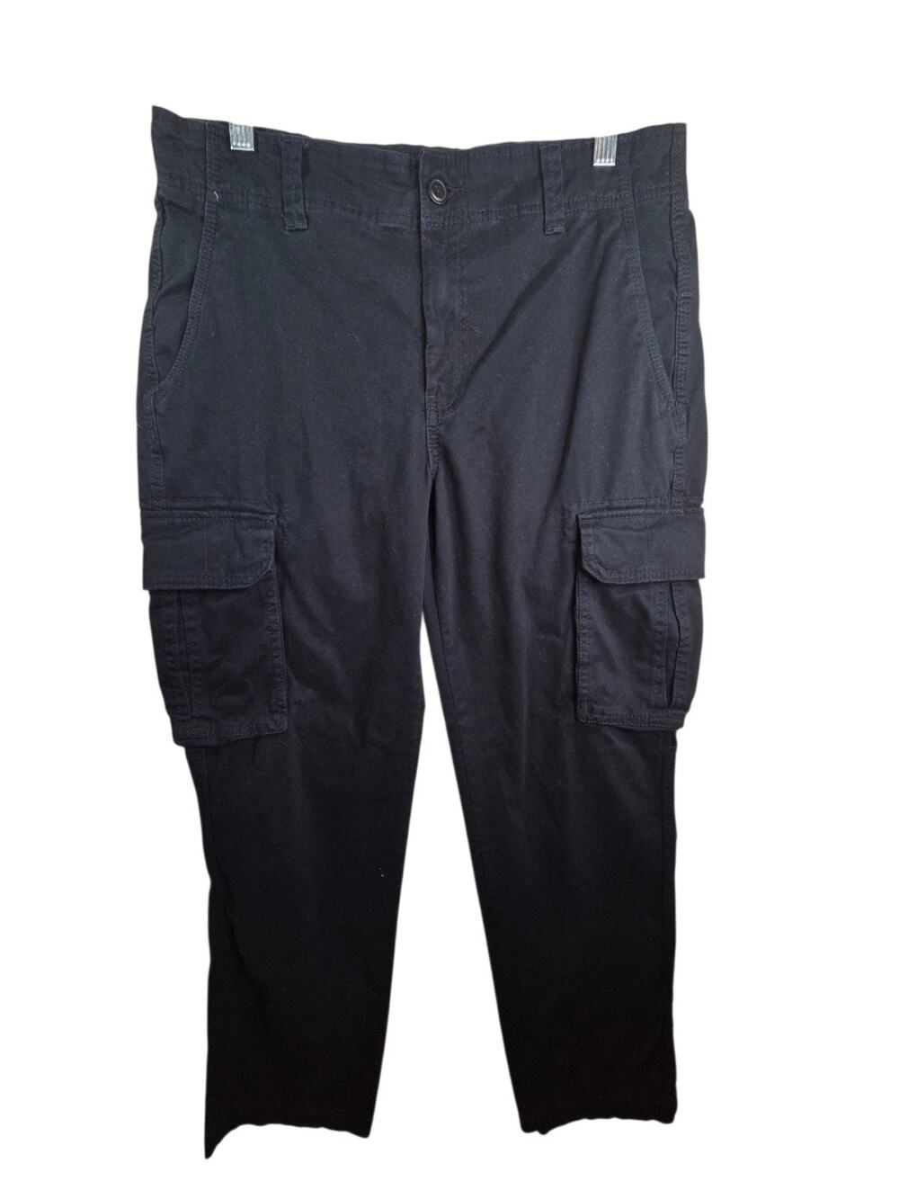 Goodfellow & Co Cargo Pants Mens 30x32 Black Canvas Workwear Utility Relaxed Fit